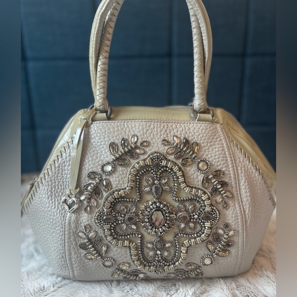 BRIGHTON RARE  SNAKE EMBOSSED
SHOULDER BAG - Picture 2 of 11